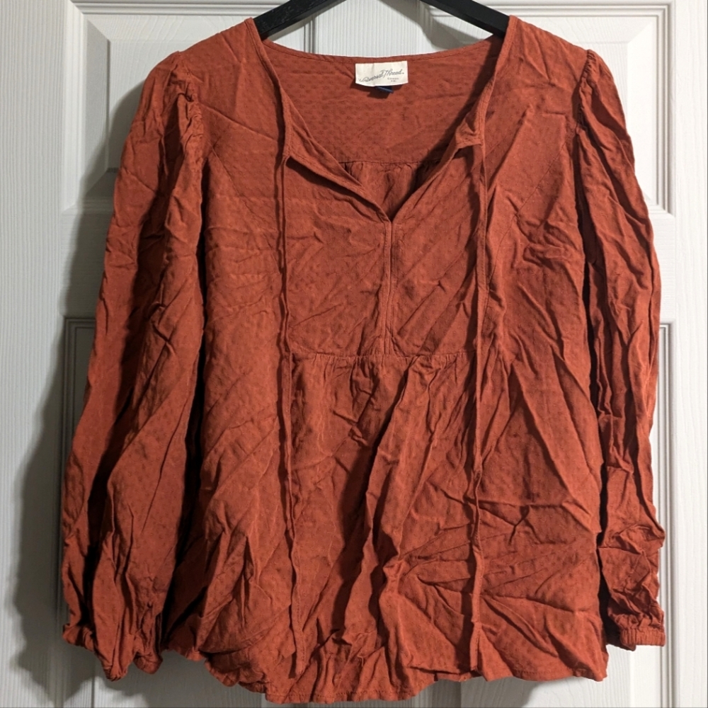 Peasant Top with Ties